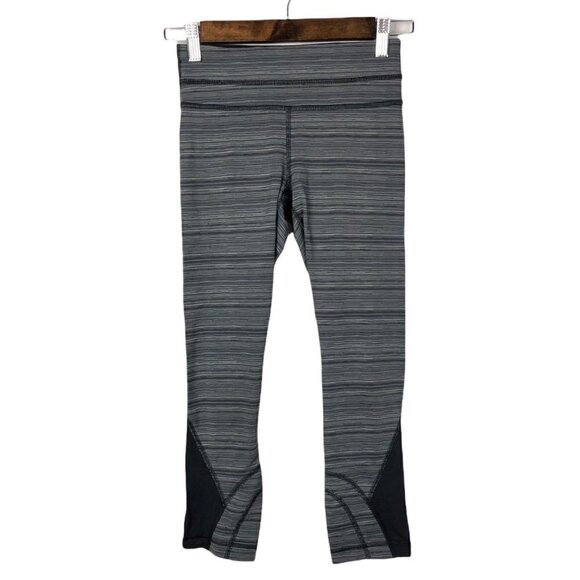 Lululemon Run: Inspire Crop II Mesh in Cyber Stripe 2 - Picture 2 of 8